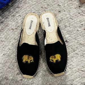Soludos Slide mules with Elephant Design - New